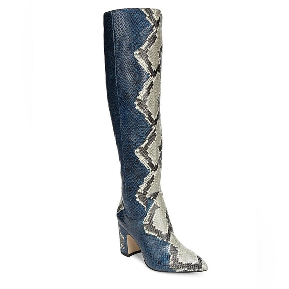 Sam Edelman Hai Women's Blue Snakeskin boots - Picture 8 of 15